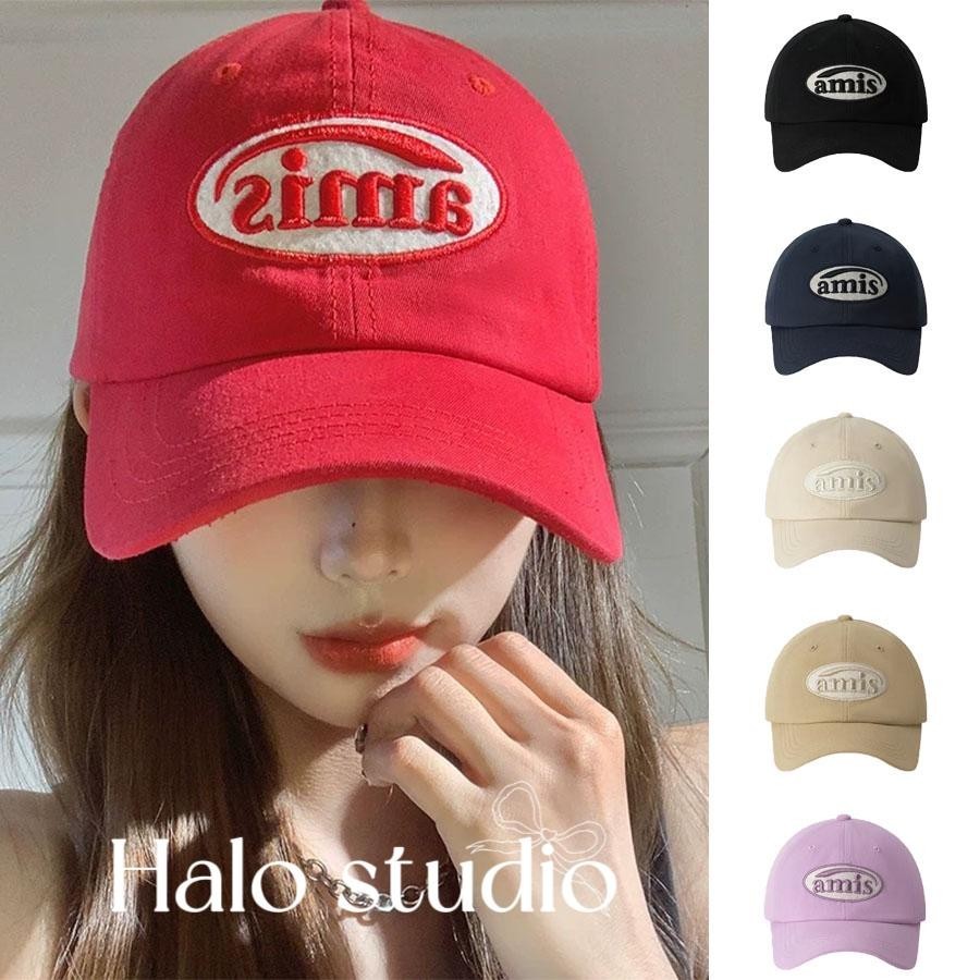 Halo studio พร้อมส่ง 🔥หมวกเบสบอลแฟชั่นย้อนยุค amis หมวกอินเทรนด์สไตล์เกาหลี