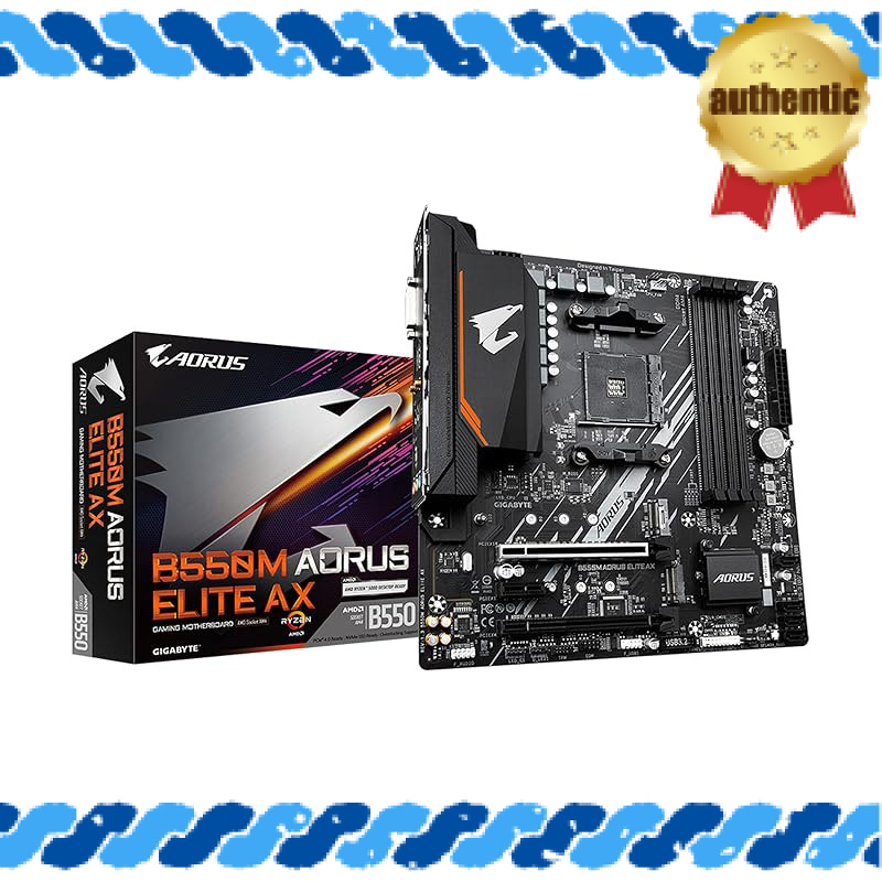 GIGABYTE B550M AORUS Elite AX (AM4/ AMD/ B550/ Micro ATX/ Single M.2/ SATA 6Gb/s/ USB 3.2 Gen 1/ Rea