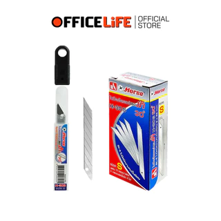 Horse (ตราม้า) ใบมีด ใบคัตเตอร์ 30องศา และ 45องศา จำนวน 6ใบ / หลอด [ 1 หลอด ]