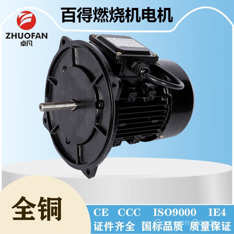 [Zhuofan Motor] มอเตอร์เปลือกอลูมิเนียมสามขั้วประสิทธิภาพสูง IE4 มอเตอร์เฉพาะเตาประหยัดพลังงาน