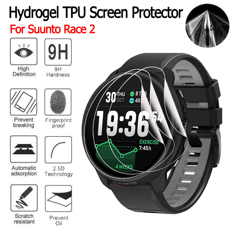 ฟิล์มไฮโดรเจลสำหรับอุปกรณ์เสริม Suunto Race 2 ฟิล์มกันรอยหน้าจอแบบนุ่ม ไม่ใช่กระจก