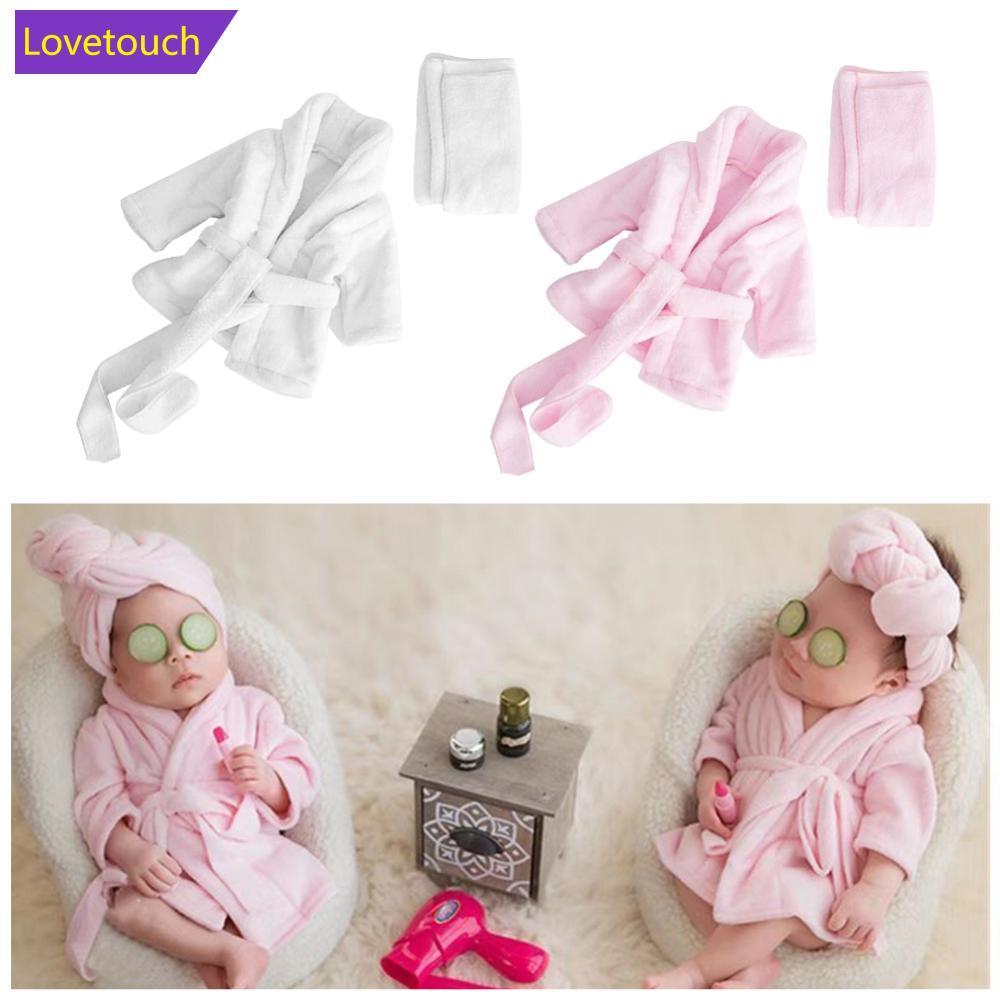 LOVETOUCH Baby Photo Shoot อุปกรณ์เสริมเสื้อคลุมอาบน้ําห่อทารกแรกเกิดการถ่ายภาพ Props ชุดเด็กเสื้อผ้