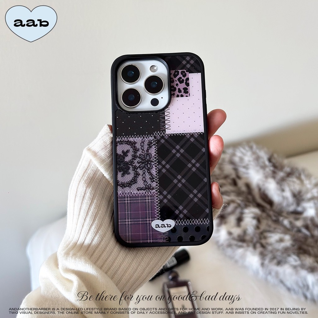 ลูกไม้ Polka Dot ตรวจสอบเคสโทรศัพท์ Anti-Fall สําหรับ iPhone 17 Promax 16 Promax 15 Promax 11 12 13 17 14plus 15plus 16e 16plus 15pro 17air