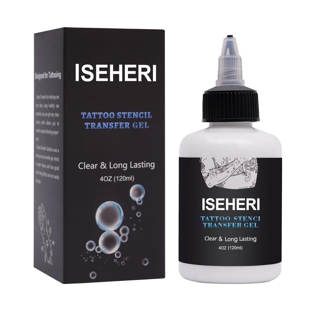 Tattoo Transfer Gel,4oz Tattoo Transfer Stencil Cream,Fast & Clear Long Lasting Tattoo Stencil Trans