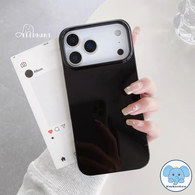 สำหรับ IPhone 16 17 AIR 15 13 11 12 14 Pro Max XR XS X Max 15 16 14 7 8 Plus เคสพื้นผิวมันเงาแมวขาวดำเรียบง่ายตลก