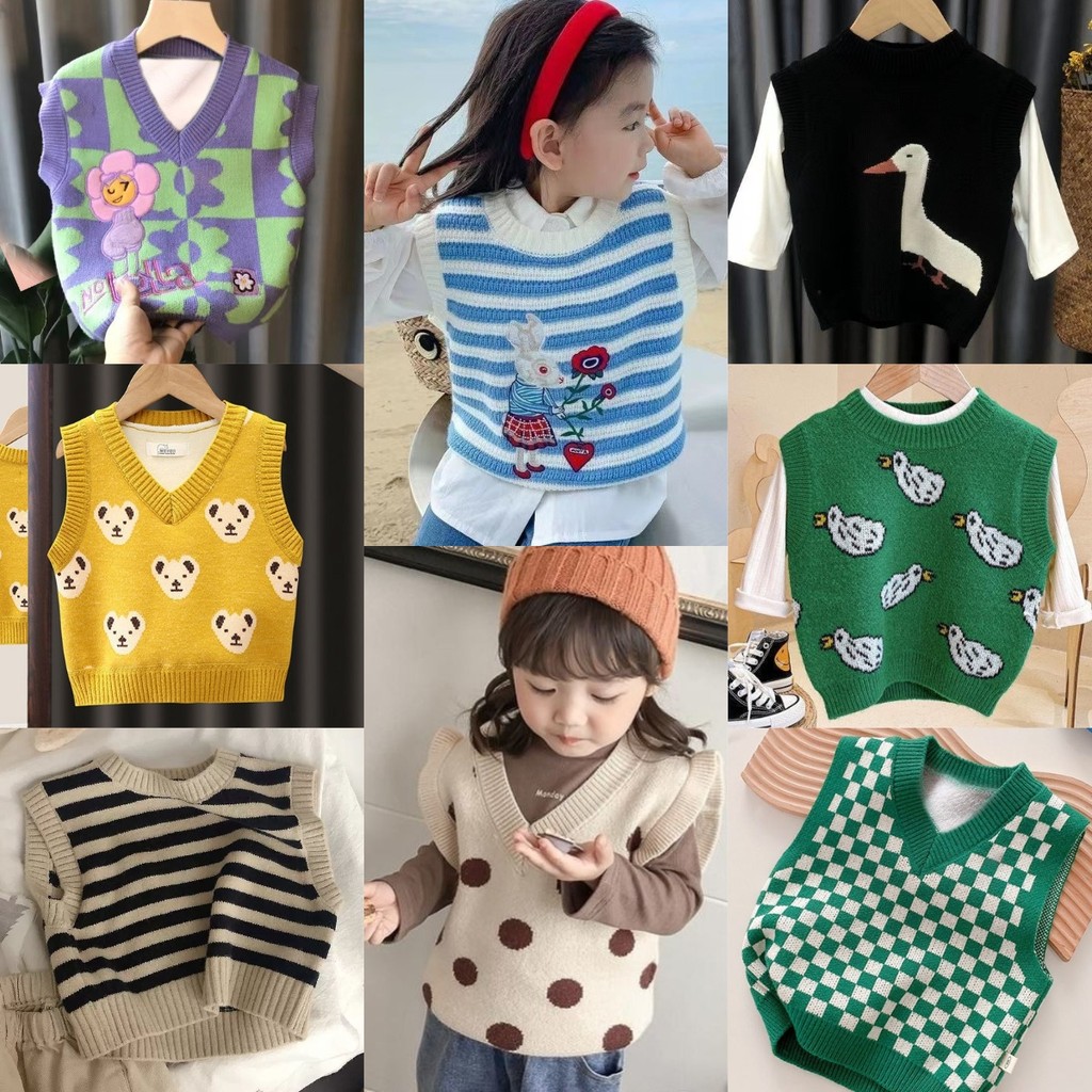 เสื้อกั๊กเด็กisex สำหรับฤดูใบไม้ผลิและฤดูใบไม้ร่วง ทรงหลวม สวมใส่ได้นอกบ้าน ในสไตล์เกาหลีทันสมัย