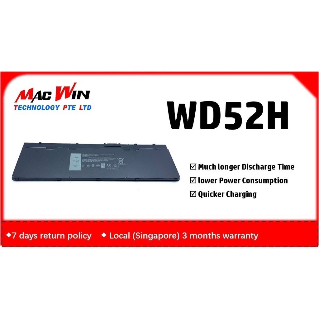 WD52H Replacement Battery Compatible with Dell Latitude E7240 E7250 F3G33 VFV59 KWFFN J31N7 451BBFW 