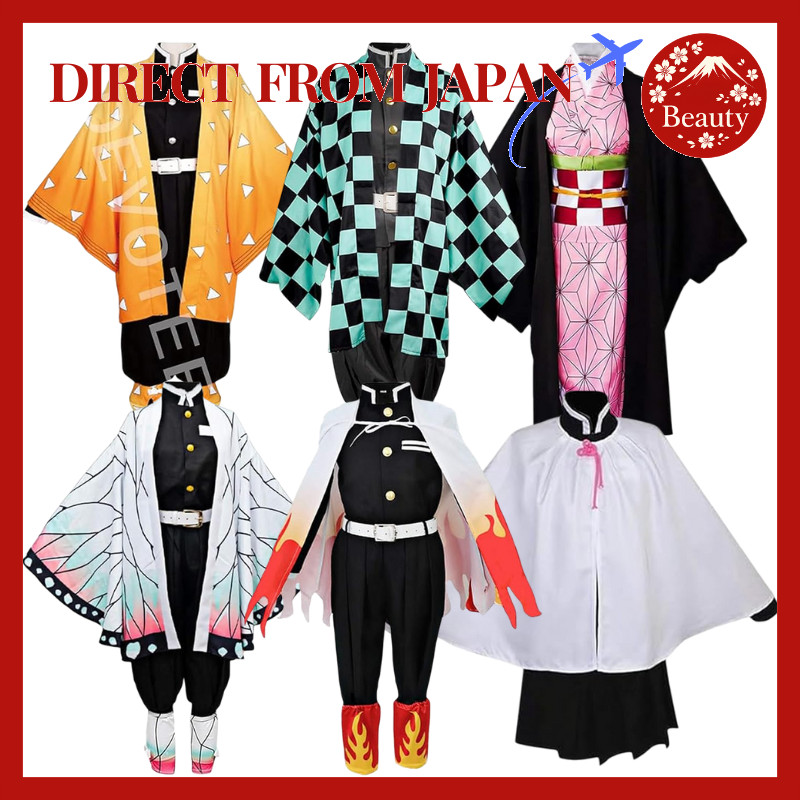 Demon Slayer Kimetsu no Yaiba Kids Costume 110-150cm Tanjiro Nezuko Rengoku Zenitsu Kanao Cosplay【Di