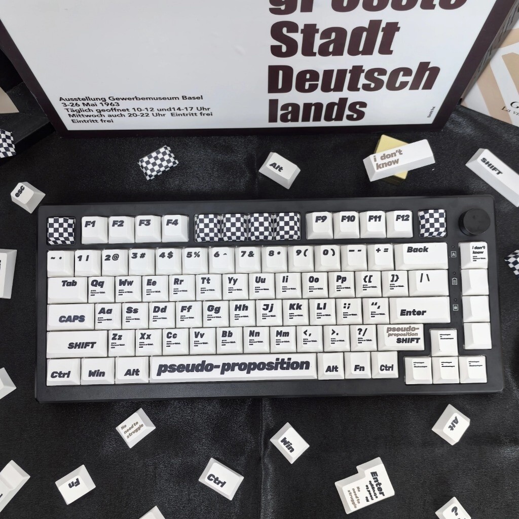 Retro Checkerboard Keycaps Cherry Profile 133 Keys PBT Dye Sublimation Mechanical Keycaps Wooting Ma