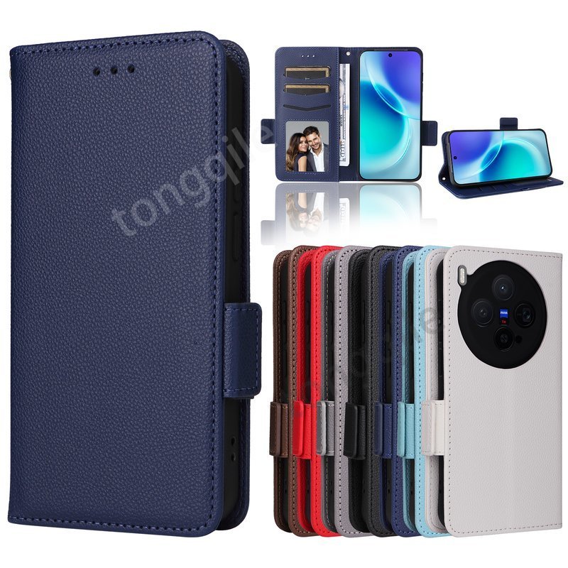 หนังสําหรับ Vivo X300 Pro X300Pro 5G 2025 ฝาครอบโทรศัพท์ปลอกช่องเสียบการ์ดกระเป๋าสตางค์ขาตั้งวงเล็บ Soft TPU ขอบกันกระแทกกันชน