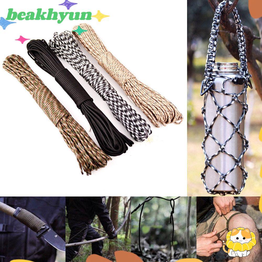 BYUN 25/50/100FT 550 LB Paracord Clothesline Climbing Hiking Lanyard