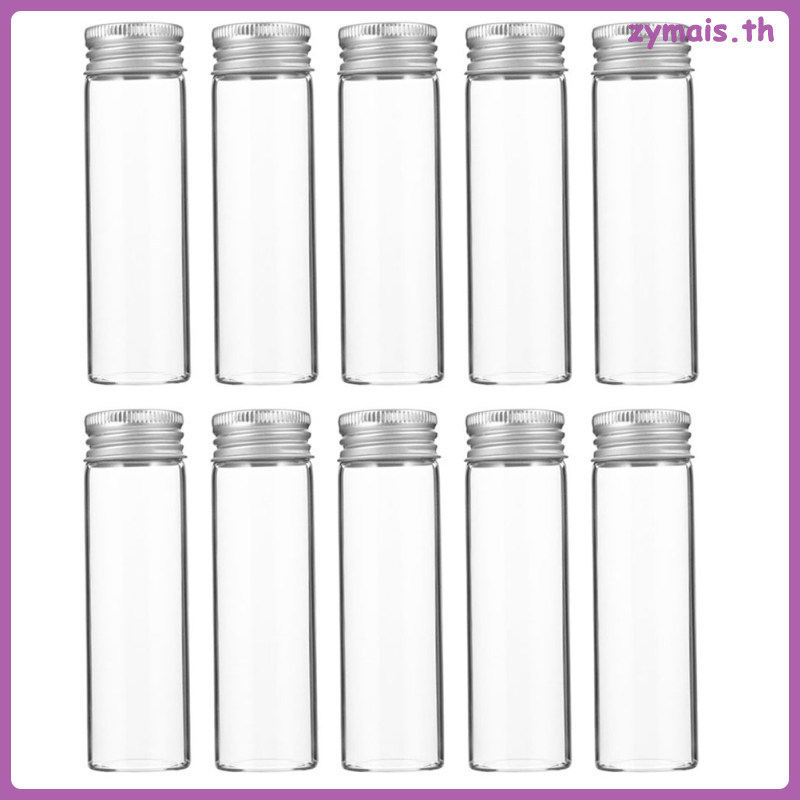 10pcs แก้วใสขนาดเล็ก Vials พร้อมหมวกมินิขวดพร้อมฝาปิดตัวอย่าง Vials ขวดแก้วโปร่งใสแก้ว Vials พร้อมหม