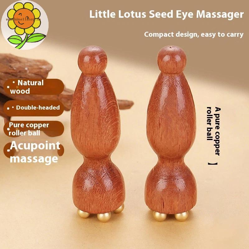 SUNSHOP ทองเหลือง Lotus Eye นวด Stick Facial Gua Sha เครื่องมือเครื่องมือมือถือสําหรับผ่อนคลายตาและ Meridian นวดกดจุด TH