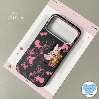 เคสไอโฟน17 สำหรับ iPhone 17 AIR 15 16 14 12 11 Pro Max 15 14 16 Plus XR X XS SE2 SE3 เคส TPU นุ่มลายหนังหมีมินนี่น่ารัก