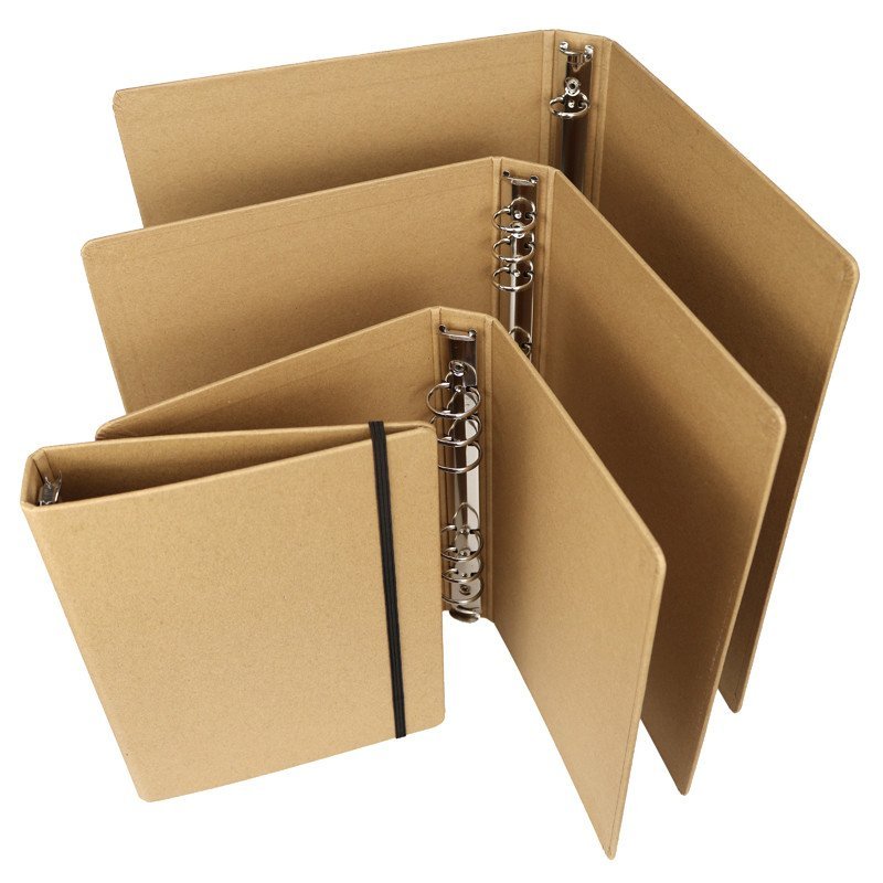 ความจุขนาดใหญ่ B5 สายคล้องคอ Binder Checkered กระดาษคราฟท์ขายร้อนโฟลเดอร์เครื่องเขียนสํานักงาน A4 โน