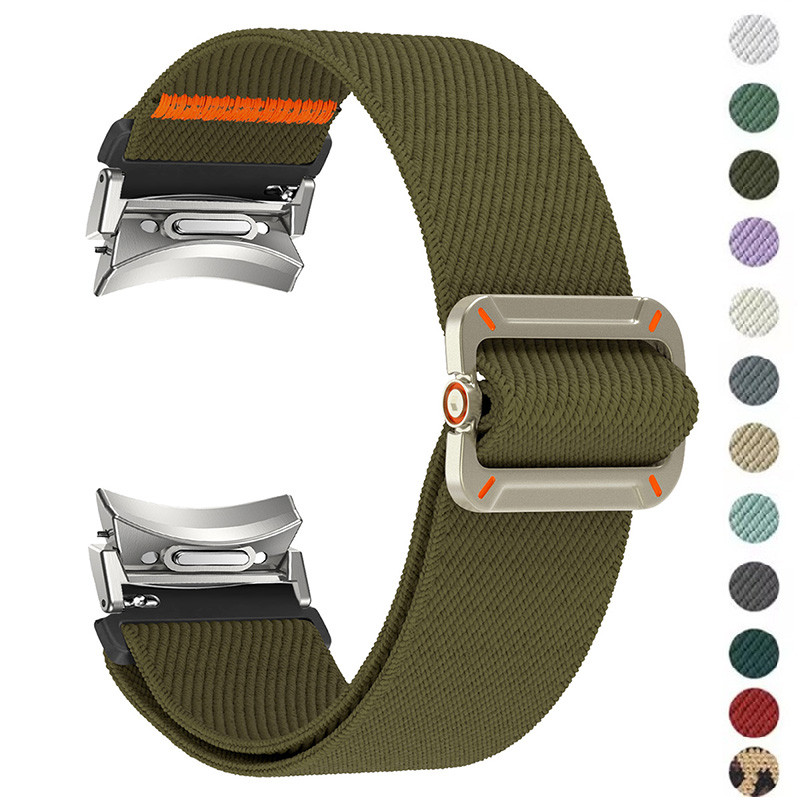 No Gaps สายไนลอนสําหรับ Samsung Galaxy Watch 7 6 5 4 44 มม. 40 มม. 4/6classic Quick Band