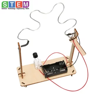 T-M108 ชุดประกอบไม้ เกมขดลวดไฟฟ้า Electric Coil game Wooden Kit STEM Education ของเล่นเสริมทักษะ เสริมพัฒนาการ ชุดเรี...