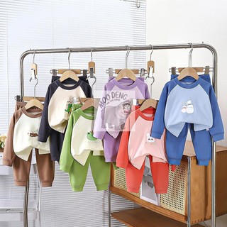 Dolemi Baby เสื้อผ้าเด็ก เสื้อผ้าเซท 2 ชิ้น  ชุดนอน เด็ก ชุดกัน หนาว เด็กแขนยาว เด็กหญิง เด็กผู้ชาย