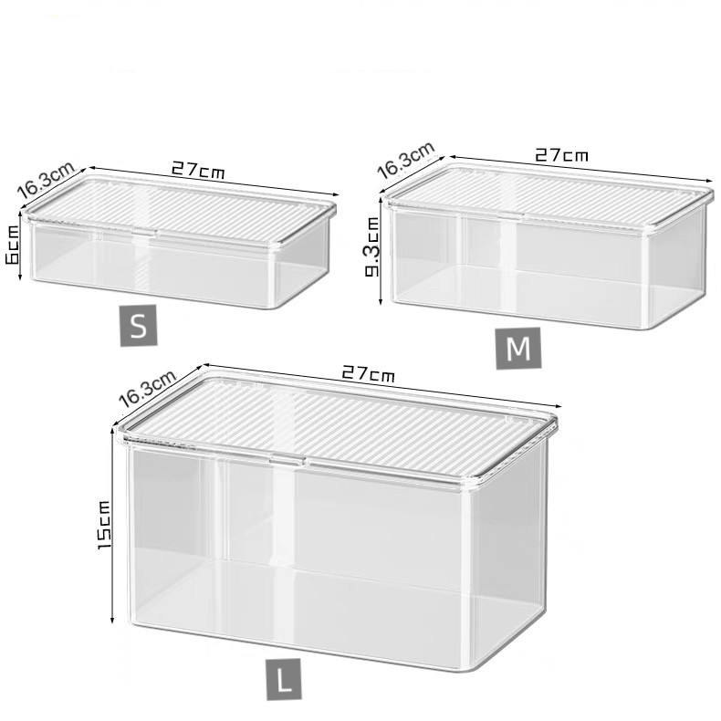 MUKUKU กล่องใส่ของจัดระเบียบโต๊ะทำงาน โปร่งใสลิ้นชัก มีฝาปิด มินิมอลเหมาะกับทุกห้อง - รูปที่ 7