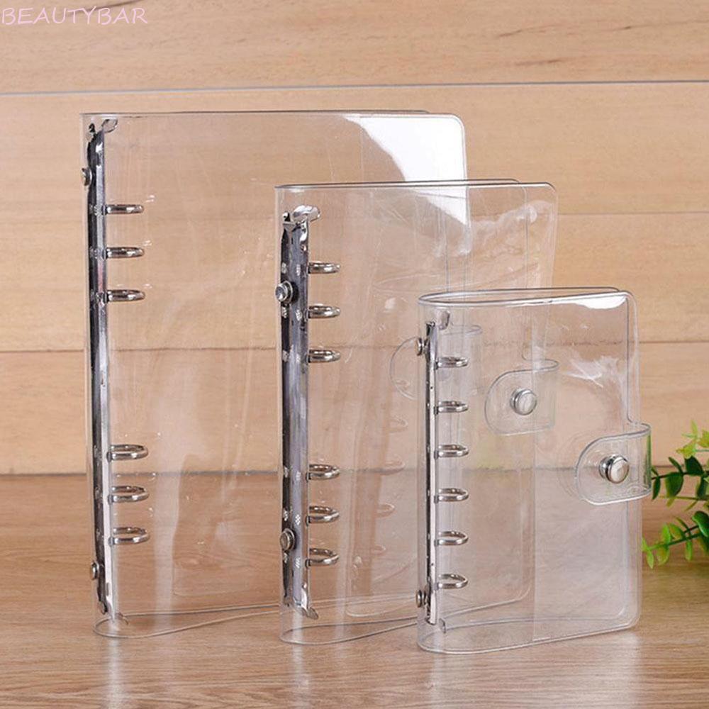 BEAUTYBAR8 โฟลเดอร์โน๊ตบุ๊ค Agenda แฟ้มคลิปพลาสติก A4/A5/A6/A7 Binder