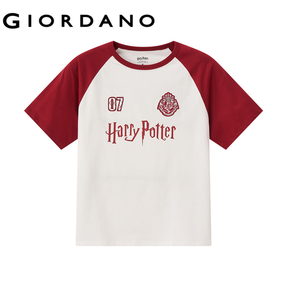 GIORDANO เสื้อยืดผู้หญิง Women’s Raglan Printed Tee (Harry Potter) 05395287