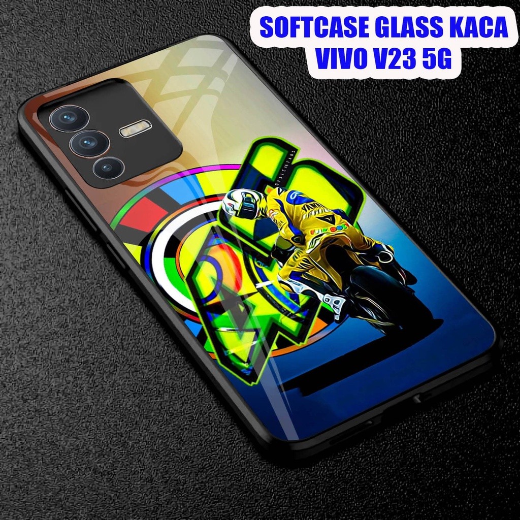 Softcase Glass Kaca ViVO V23 5G Case Hp Protector Handphone VIVO V23 5G[ A83]