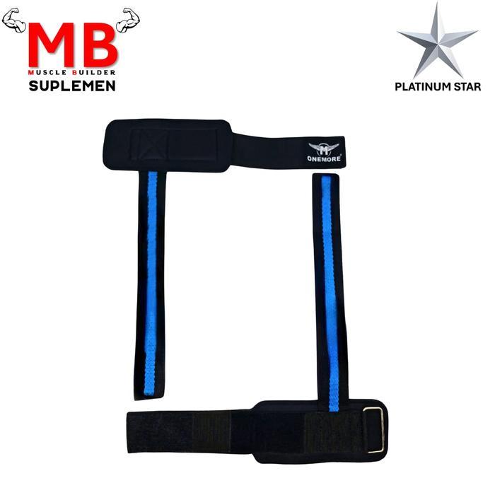 ONE MORE ONEMORE Fitness Gym Power Straps Lifting ออกกําลังกายแหวนกีฬา - สีฟ้า