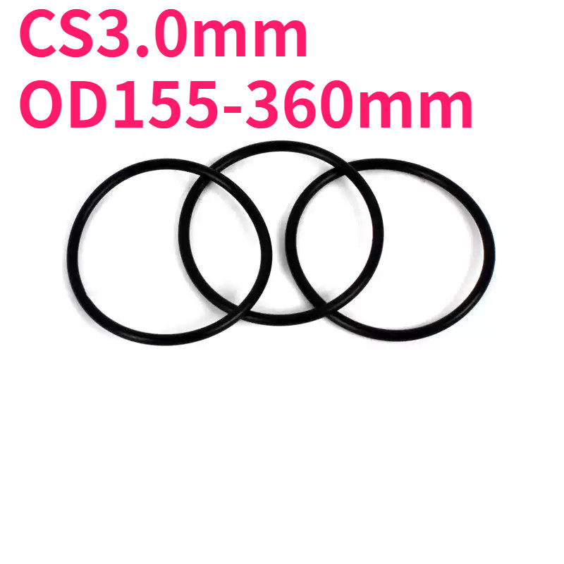 CS3.0mmO แหวน OD155-360 มม.สีดํา O แหวนทนน้ํามันและทนต่อการกัดกร่อนซีลแหวน999-MB