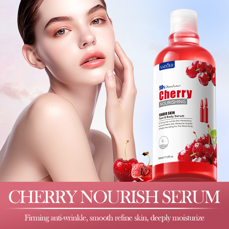 All English Cherry Moisturizing Essence SADOER Nourishing Soft Facial Body Lotion การค้าต่างประเทศข้