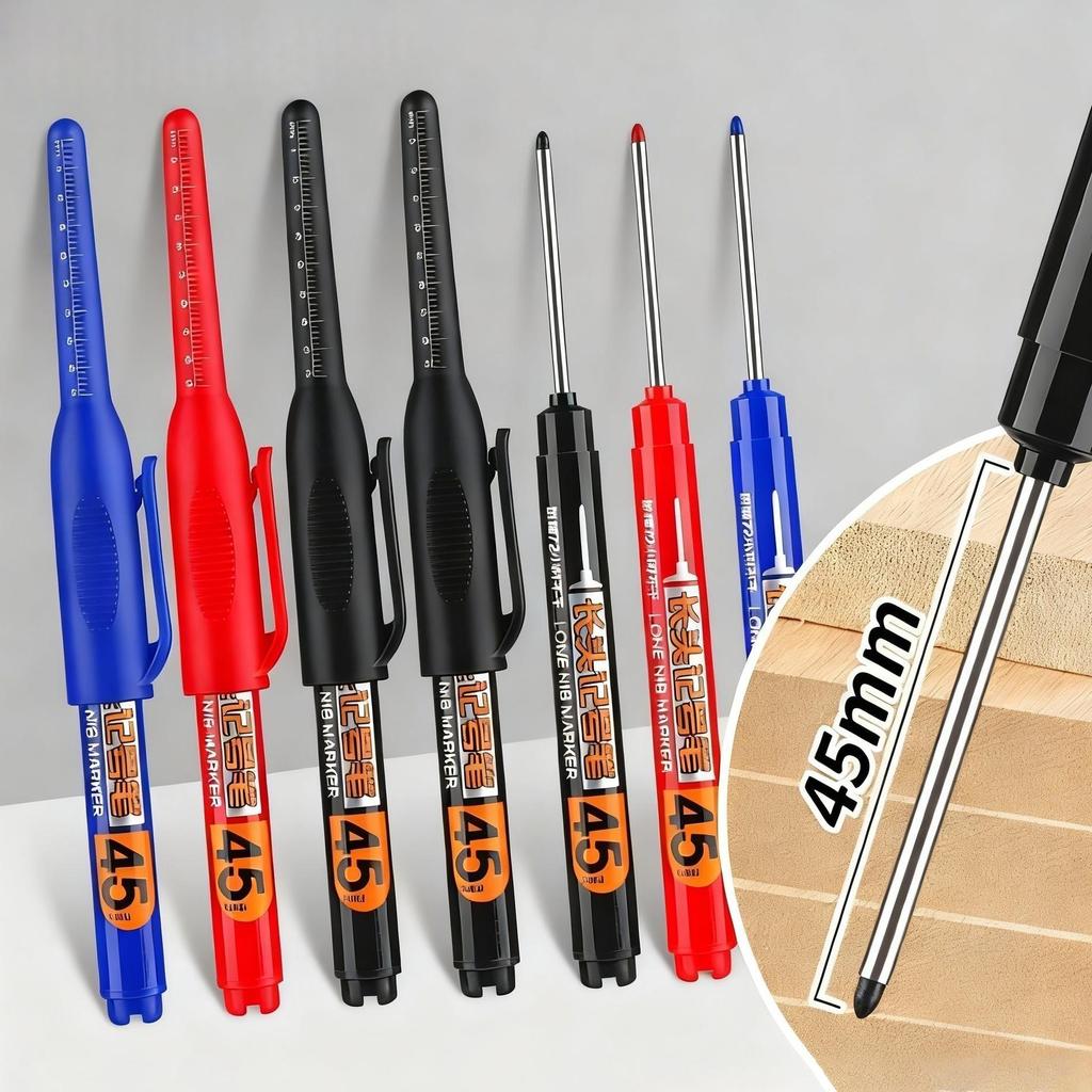 Deep Hole Long Tip Marker 45 มม.ปลายปากกากันน้ํา Quick-Drying Non-Fading Oily Marker WJ863