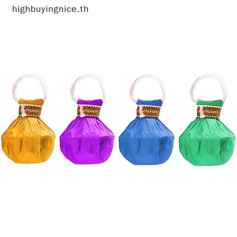HNTH 10 ชิ้นสีสันมือโยน Confetti Poppers โยน Streamers Poppers กระดาษแครกเกอร์ Magic กระดาษริบบิ้นสํ