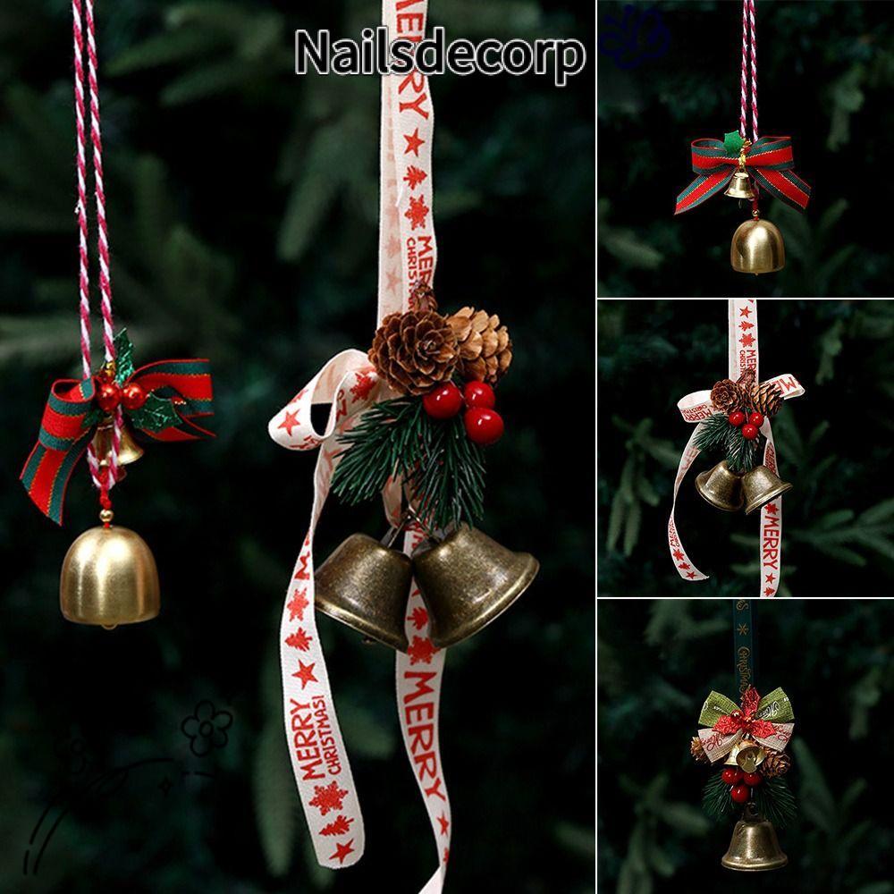 เล็บ จี้ระฆังคริสต์มาส,โลหะที่มีสีสันคริสต์มาสลมตีระฆัง,แฟชั่นแขวนตกแต่งต้นคริสต์มาสปี