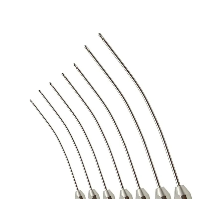Single Hole Curved Cannula 1PCS Liposuction Cannula Micro Single HoleUsed for Facial Surgery Fat Tra