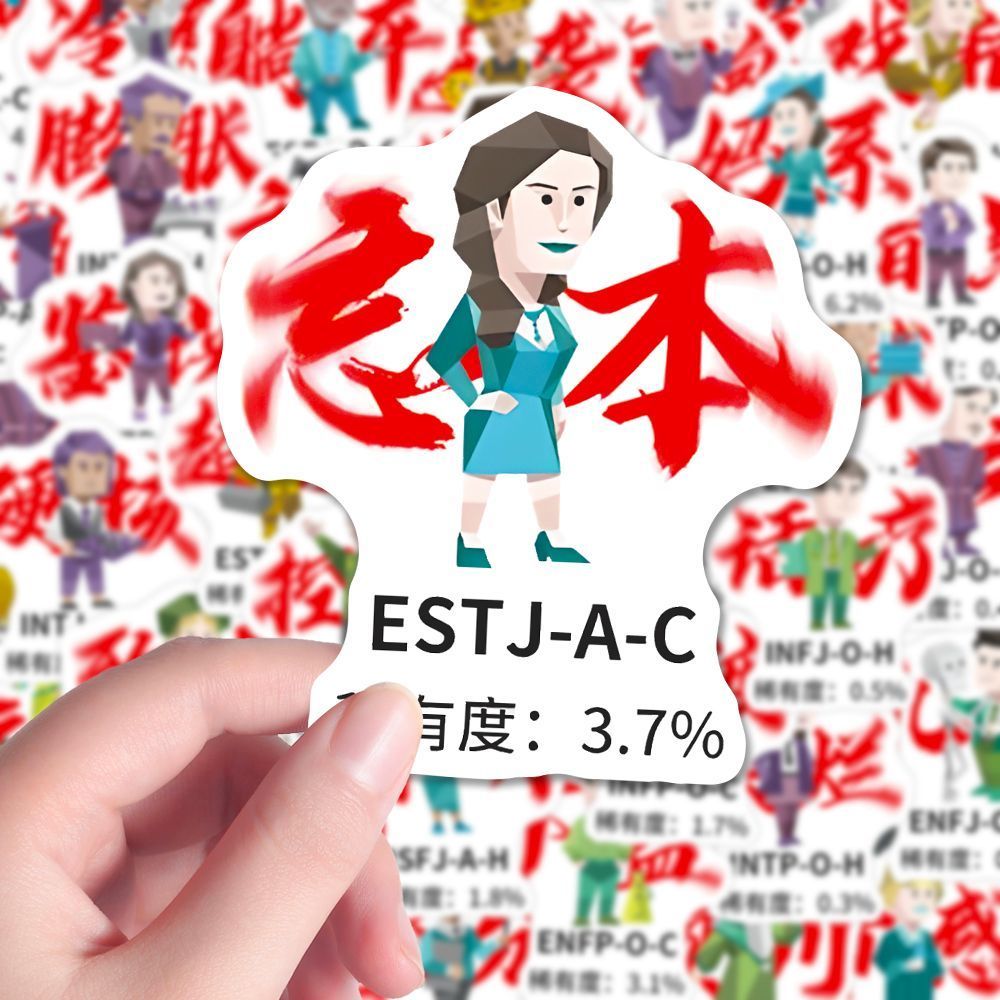 128 MBTI บุคลิกภาพการอนุญาตสติกเกอร์บทคัดย่อประเภท 16 บุคลิกภาพตลกตลกสติกเกอร์ diy คู่มือตกแต่ง 128 