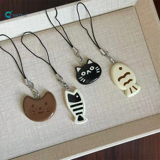 สายห้อยโทรศัพท์ ที่ห้อยกุญแจ Creative Cat Little Fish Phone Chain คู่โทรศัพท์กระเป๋าแฟชั่นจี้