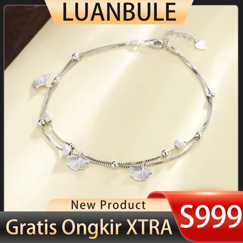 LUANBULE Silver Anklet S999 ของขวัญวันเกิดผู้หญิง