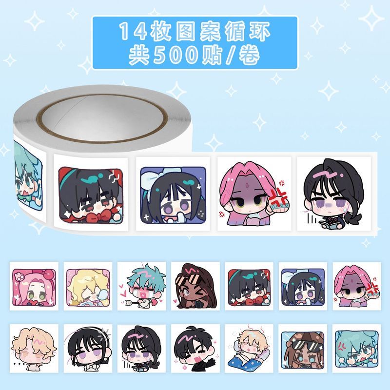 500 ชิ้น/ม้วน TV Alien Stage น่ารักรุ่น Q Mizi Suo Till Ivan Hyuna Luka สติกเกอร์ DIY PVC แล็ปท็อป Decals ตกแต่ง Stiker รางวัลของเล่นของขวัญ