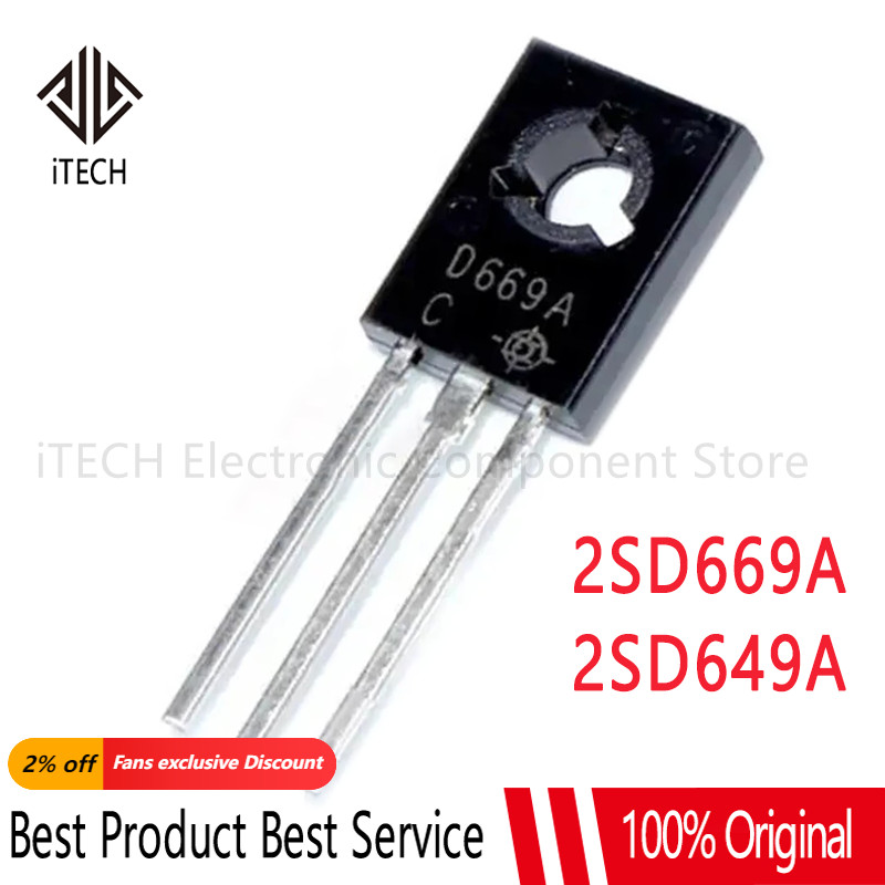10Pcs/Lot 2SD669A TO-126F 2SB649A 2SD669 D669A D669 TO-126  Audio Power Transistor