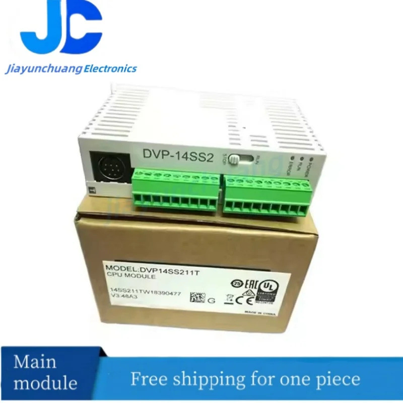 Original Full ใหม่ SS2 series PLC โปรแกรมควบคุม DVP14SS211T ทรานซิสเตอร์ ouput 24VDC 8DI 6DO ในกล่อง