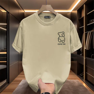 Basi💥เสื้อแฟชั่น เสื้อยืด oversize ผ้าฝ้าย100% แนวสตรีท ไม่ต้องรีดผ้า สวมใส่สบาย ผ้านิ่ม ลาย "COME ON Bear"