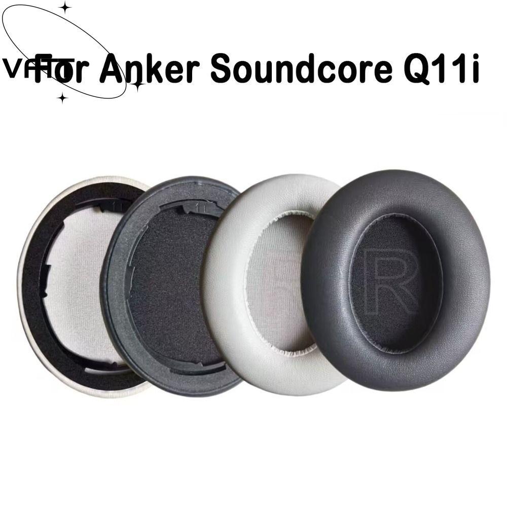 VFTT 1 คู่แผ่นรองหูฟัง,เปลี่ยนโปรตีนแผ่นรองหูฟัง,หน่วยความจําโฟมชุดหูฟังนุ่ม Earmuff สําหรับ Anker S