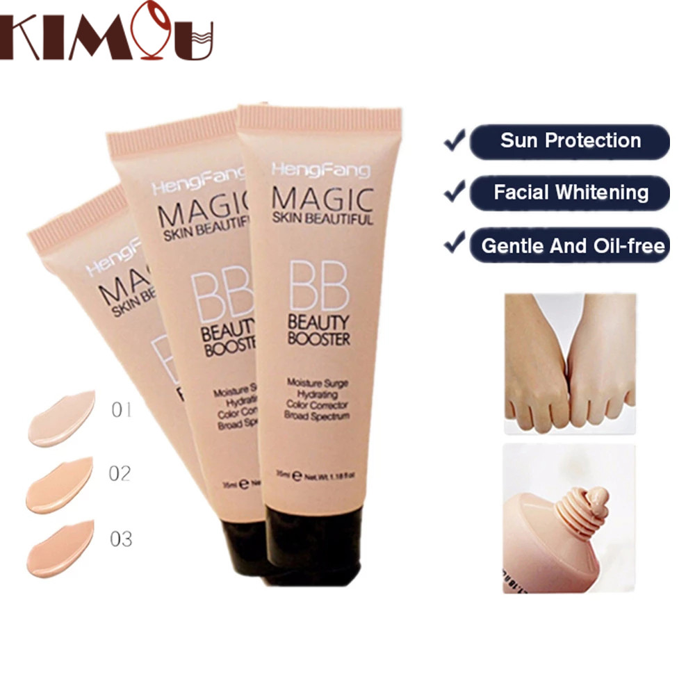 KIMOU1PCS 3 สี Perfect BB ครีม Face Care Foundation ฐานบีบีครีมแต่งหน้า Brightening คอนซีลเลอร์ครีมไ
