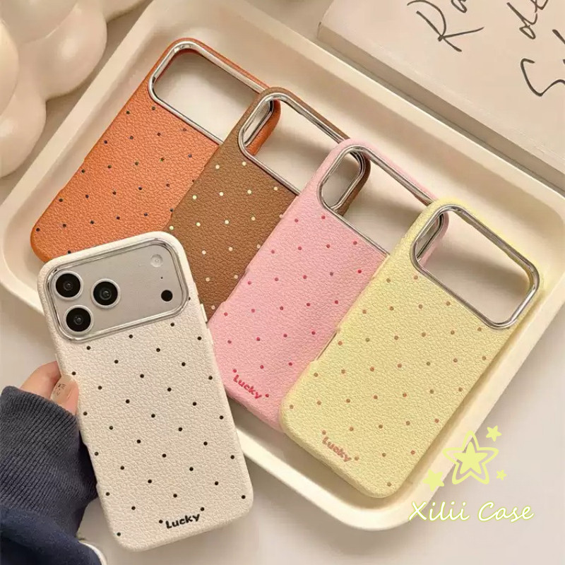 สำหรับ IPhone 17 13 16 11 Air 15 14 12 Pro Max 15 14 16 Plus XR X XS SE 2 3 แฟชั่นนำโชคจุดคลื่นจุดหนังเนื้อปก TPU นุ่ม