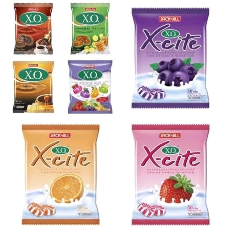 [ ห่อ ] ลูกอม XO ลูกอม เอ็กซ์โอ รสครีมนมและผลไม้ ห่อบรรจุ50เม็ด