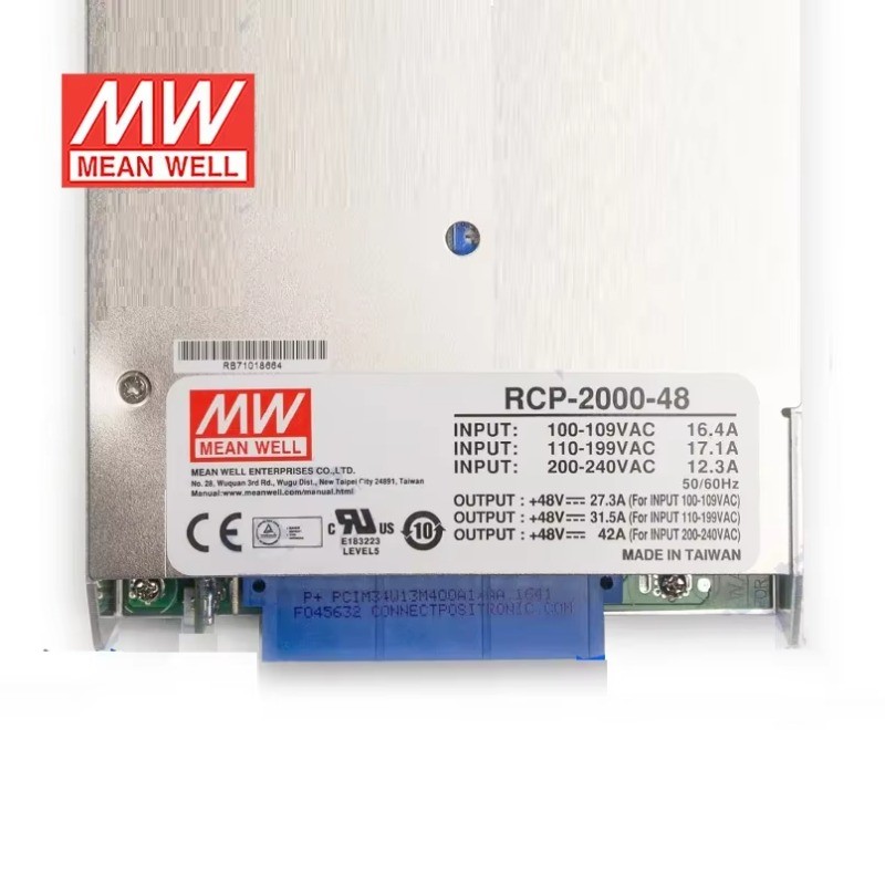 MEAN WELL Switching Supply RCP-2000-12 RCP-2000-24 RCP-2000-48V Switching power Supply 1200W Rack-mo