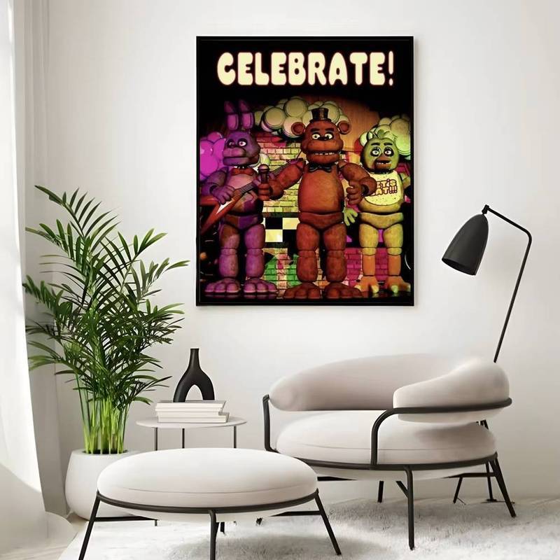 Fnaf Five-nights-At-Freddys โปสเตอร์คลาสสิก Wall art รูปที่ 4