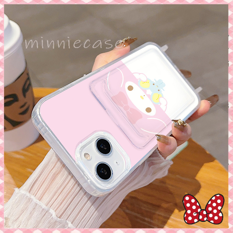 cute malody เสียบการ์ด เคสใสสำหรับ iPhone17 16ProMax 15PLUS 14 13 12Pro 11 XS Max XR X 8 7 Plus se2020 สามารถใส่บัตรได้