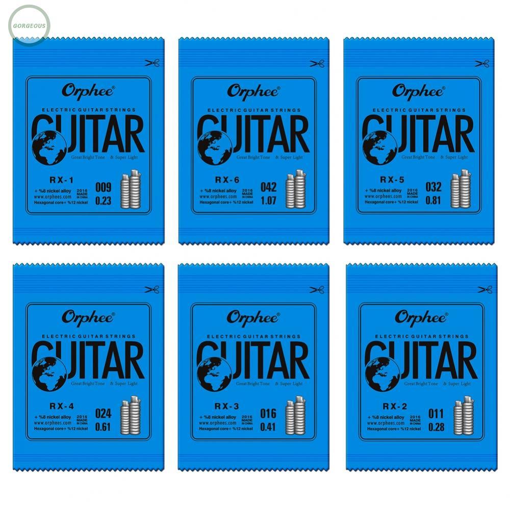 Orphee กีตาร์ไฟฟ้าส่วนบุคคล String Replacement Super Light Gauge 009-042