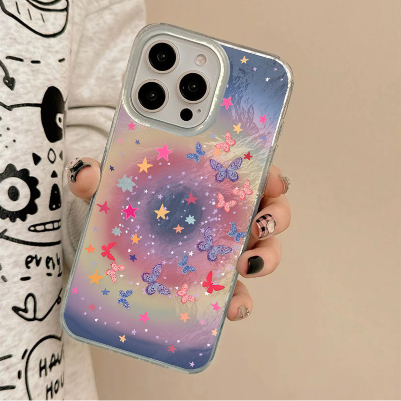 🌸เคสโทรศัพท์ เข้ากันได้สำหรับ เคสไอโฟน11 เคส iphone 16 Pro Max 7Plus XR 12 13 14 15 ดาวผีเสื้อแสนสวย - รูปที่ 5