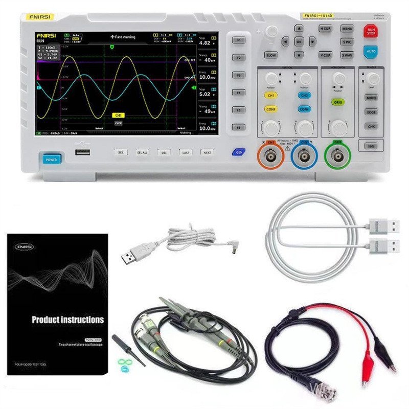 FNIRSI-1014D Dual Channel Digital Memory Oscilloscope 100MHz เครื่องกําเนิดสัญญาณกว้าง Two-in-One